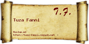 Tuza Fanni névjegykártya