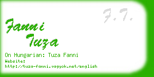 fanni tuza business card